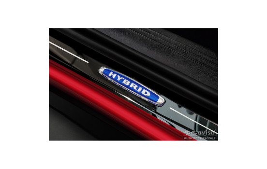 Black glossy stainless steel Door sills suitable for Volvo XC40 2018- 'Hybrid' - 4 pieces, Image 3