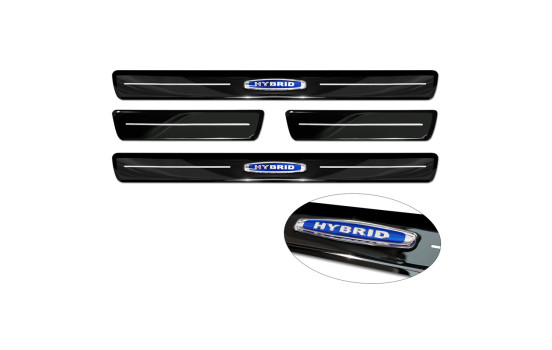 Black glossy stainless steel Door sills suitable for Volvo XC40 2018- 'Hybrid' - 4 pieces, Image 5