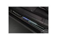 Black glossy stainless steel Door sills suitable for Volvo XC60 II 2017-2021 & Facelift 2021- 'Hybrid' - 4-