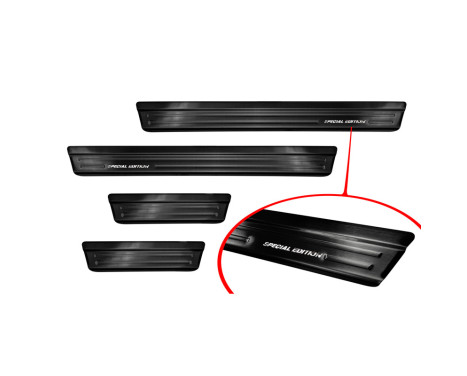 Black Stainless Steel Door Sill Mazda 3 HB 5-door 2019-Â - Brushed Steel 'Special Edition'Â 4-d, Image 3