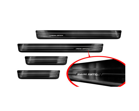 Black Stainless Steel Door Sill Mazda CX-30 2019-Â - Brushed Steel 'Special Edition'Â 4-piece, Image 3