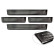 Black Stainless Steel Door Sill Moldings Fits Ford Ranger VI 2022- 'Lines' - 4-Piece, Thumbnail 5