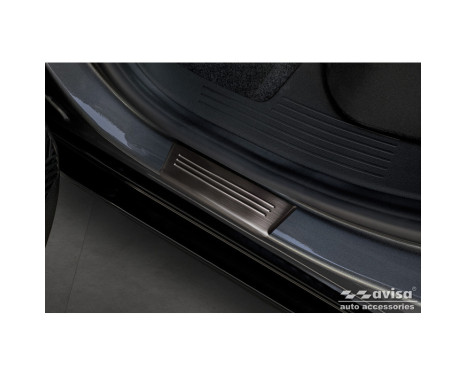 Black stainless steel door sill moldings suitable for Renault Megane E-Tech 2022- - 'Special Edition' - 4-piece, Image 4