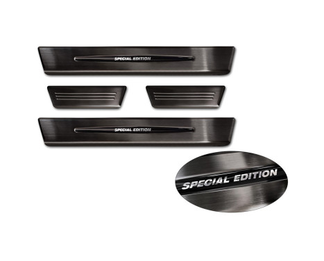 Black stainless steel door sill moldings suitable for Renault Megane E-Tech 2022- - 'Special Edition' - 4-piece, Image 5