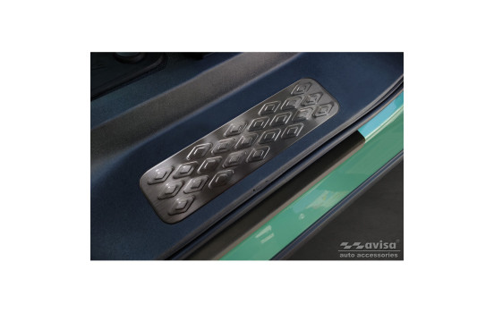 Black stainless steel door sill moldings suitable for Volkswagen ID.Buzz 2022- 2-piece, Image 2