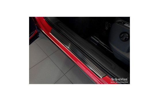 Black stainless steel door sill moldings suitable for Volkswagen Tiguan II 2016-2020 & FL 2020- incl. Allspace 2017-, Image 2