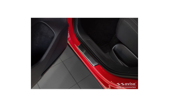 Black stainless steel door sill moldings suitable for Volkswagen Tiguan II 2016-2020 & FL 2020- incl. Allspace 2017-, Image 4