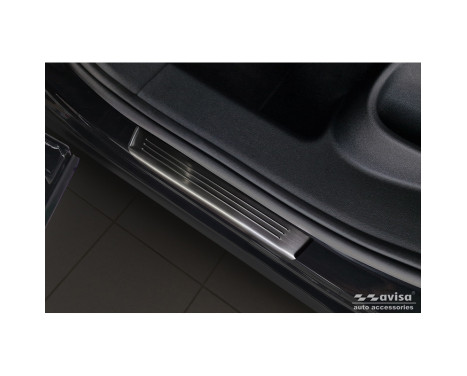 Black stainless steel door sill moldings suitable for Volkswagen Tiguan III (CT1) 2024- - 'Lines' - 4-piece, Image 4