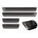 Black stainless steel door sill moldings suitable for Volvo EX30 2023- - 'Lines' - 4-piece, Thumbnail 5