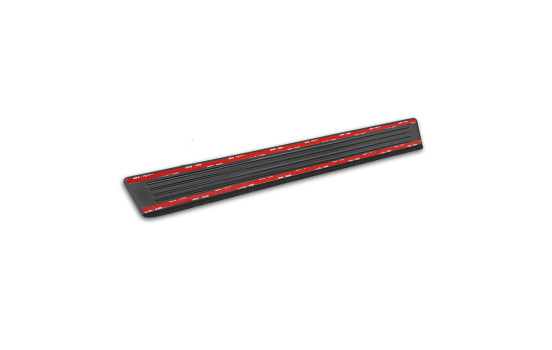 Black stainless steel door sill moldings suitable for Volvo EX30 2023- - 'Lines' - 4-piece, Image 6