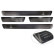 Black stainless steel door sill moldings suitable for Volvo XC60 II 2017-2021 & FL 2021- incl. R-Design - 'Lines, Thumbnail 5