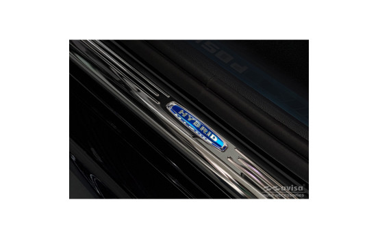 Black stainless steel door sill suitable for BMW X6 G06 2019- 'Hybrid' - 4-piece, Image 3