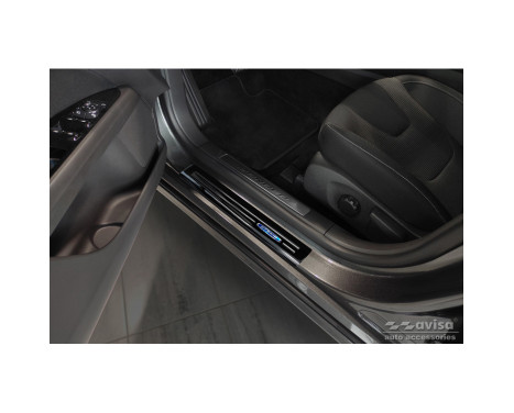 Black Stainless Steel Door Sill suitable for Ford Mondeo V Turnier 2014-2019 & Facelift 2019- 'Hybrid' - 4-d, Image 2