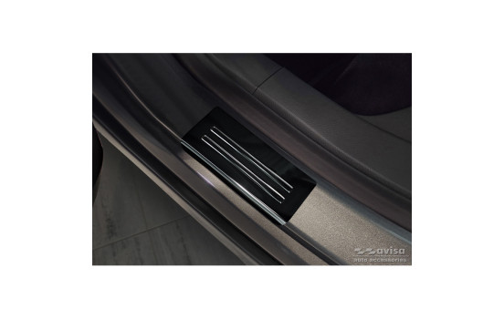 Black Stainless Steel Door Sill suitable for Ford Mondeo V Turnier 2014-2019 & Facelift 2019- 'Hybrid' - 4-d, Image 4