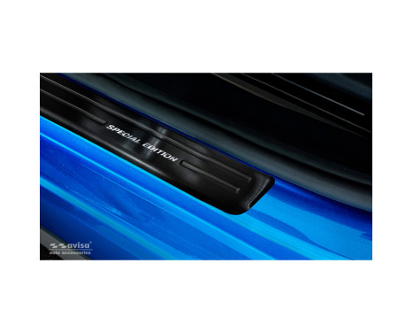 Black stainless steel door sill suitable for Skoda Kamiq 2019- 'Special Edition' - 4-piece, Image 2