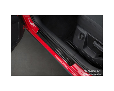 Black stainless steel door sills suitable for Audi Q2 Facelift 2020- 'Special Edition' - 4-piece, Image 2