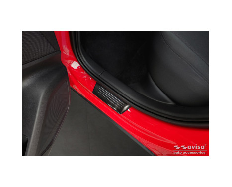 Black stainless steel door sills suitable for Audi Q2 Facelift 2020- 'Special Edition' - 4-piece, Image 3