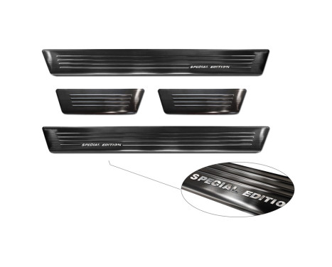 Black stainless steel door sills suitable for Audi Q2 Facelift 2020- 'Special Edition' - 4-piece, Image 4