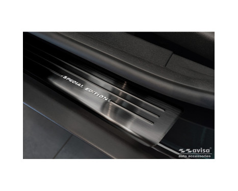 Black stainless steel door sills suitable for Ford EcoSport Facelift 2017- - 'Special Edition' - 4-piece, Image 3