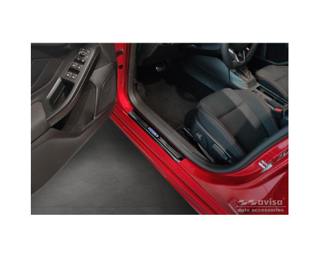 Black stainless steel door sills suitable for Ford Focus IV 2018- 'Hybrid' - 4 pieces, Image 3