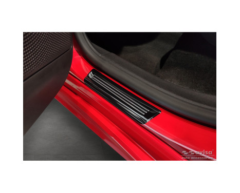 Black stainless steel door sills suitable for Ford Focus IV 2018- 'Hybrid' - 4 pieces, Image 5