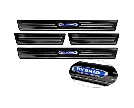 Black stainless steel door sills suitable for Ford Focus IV 2018- 'Hybrid' - 4 pieces, Image 6