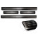 Black stainless steel door sills suitable for Ford Mustang Mach-E 2020 - 'Lines' - 4-piece, Thumbnail 6