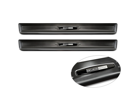 Black stainless steel door sills suitable for Ford Tourneo Connect III 2022- 'Exclusive Edition' - 2-piece, Image 4