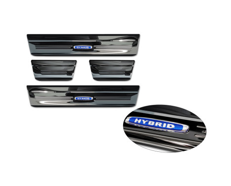 Black stainless steel Door sills suitable for Honda HR-V 2021- 'Hybrid' - 4 pieces, Image 6