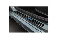 Black stainless steel door sills suitable for Hyundai Kona 2017-2020 & FL 2020- 'Hybrid' - 4-piece