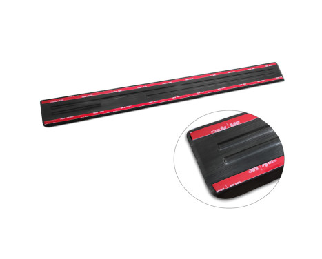 Black stainless steel door sills suitable for Hyundai Kona 2017-2020 & FL 2020- 'Hybrid' - 4-piece, Image 6