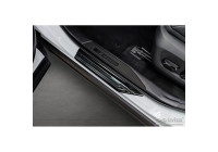 Black stainless steel door sills suitable for Lexus NX II 2021 - 'Lines' - 4-piece