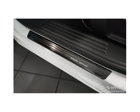 Black stainless steel door sills suitable for Opel Mokka 2020- - 'Special Edition' - 4-piece, Image 2