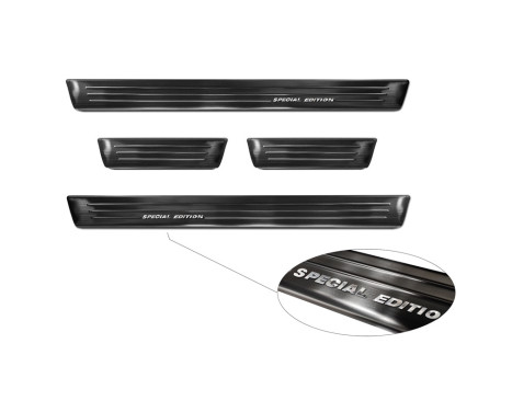 Black stainless steel door sills suitable for Opel Mokka 2020- - 'Special Edition' - 4-piece, Image 5