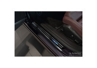 Black stainless steel door sills suitable for Peugeot 508 II Sedan 2019- 'Hybrid' - 4-piece