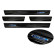 Black stainless steel door sills suitable for Peugeot 508 II Sedan 2019- 'Hybrid' - 4-piece, Thumbnail 5