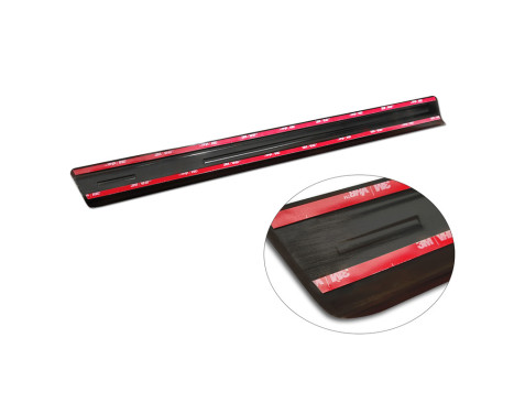 Black stainless steel door sills suitable for Peugeot 508 II Sedan 2019- 'Hybrid' - 4-piece, Image 6