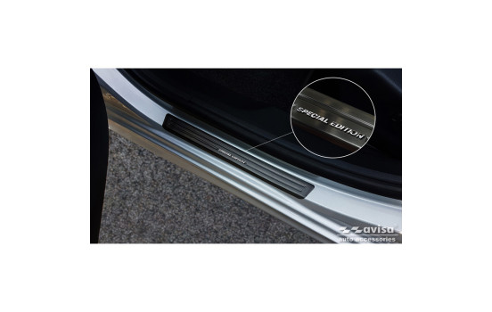 Black stainless steel door sills suitable for Peugeot 508 Sedan & SW 2011-2014 & FL 2014-2018 - 'Special Edi, Image 2