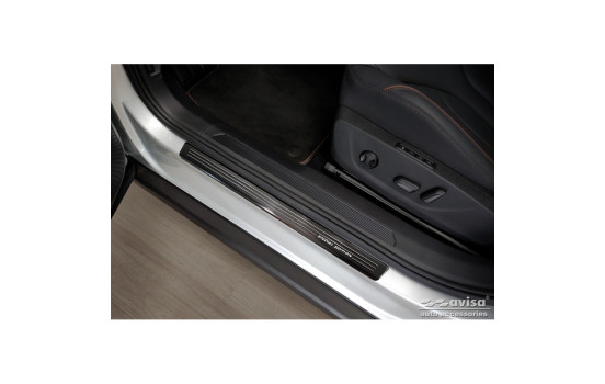 Black stainless steel door sills suitable for Skoda Enyaq iV 2020- - 'Special Edition' - 4-piece
