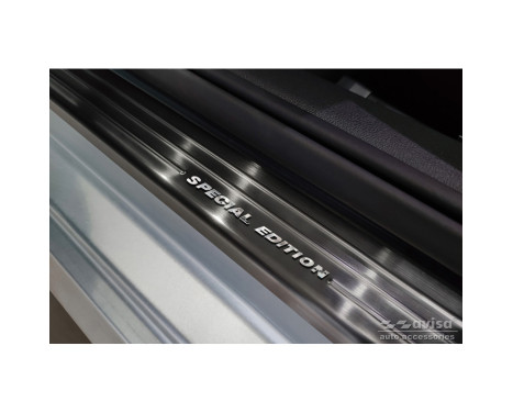 Black stainless steel door sills suitable for Skoda Fabia IV Hatchback 2021- 'Special Edition' - 4-piece, Image 2