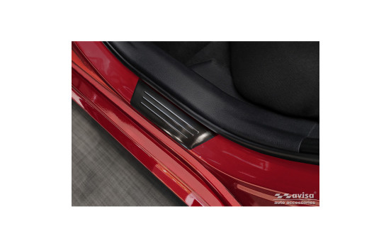 Black stainless steel door sills suitable for Toyota Yaris 2020- - 'Special Edition' - 4-piece, Image 4