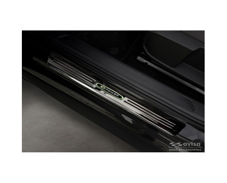 Black stainless steel door sills suitable for Volkswagen ID.3 2020- 'E-Power' - 4-piece