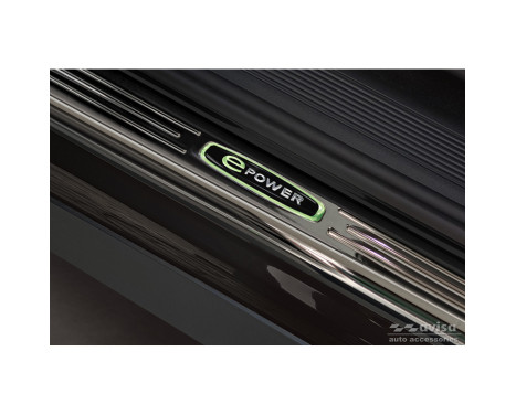 Black stainless steel door sills suitable for Volkswagen ID.3 2020- 'E-Power' - 4-piece, Image 3