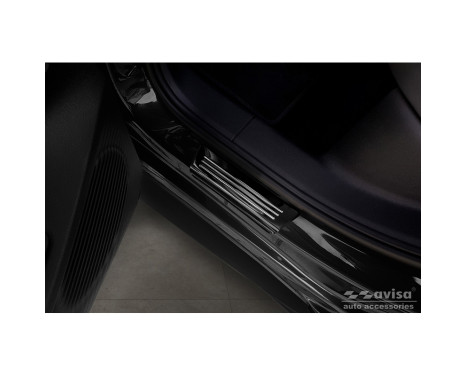 Black stainless steel door sills suitable for Volkswagen ID.3 2020- 'E-Power' - 4-piece, Image 4