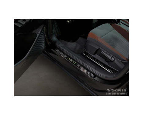Black stainless steel door sills suitable for Volkswagen ID.4 2020- 'E-Power' - 4-piece, Image 2
