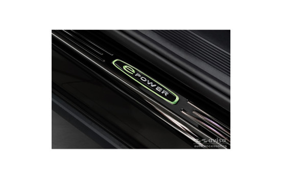 Black stainless steel door sills suitable for Volkswagen ID.4 2020- 'E-Power' - 4-piece, Image 3