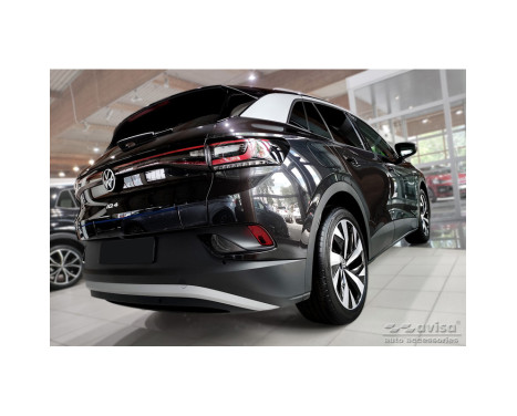 Black stainless steel door sills suitable for Volkswagen ID.4 2020 - 'Lines' - 4-piece, Image 5