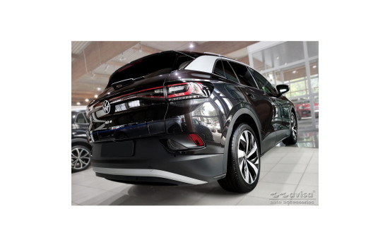 Black stainless steel door sills suitable for Volkswagen ID.4 2020 - 'Lines' - 4-piece, Image 5