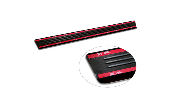 Black stainless steel door sills suitable for Volkswagen ID.4 2020 - 'Lines' - 4-piece, Image 7