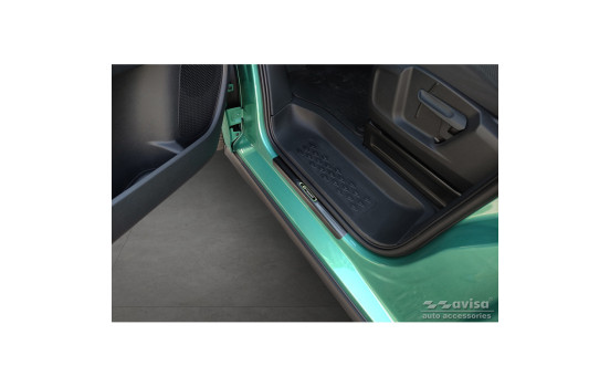 Black stainless steel Door sills suitable for Volkswagen ID.Buzz 2022- 'E-Power' - 2-piece
